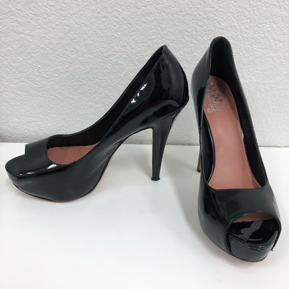 Vince Camuto Shoes - Vince Camuto Hidden Platform Peep Toe black patent